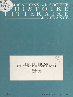 cover image of Les éditions de correspondances